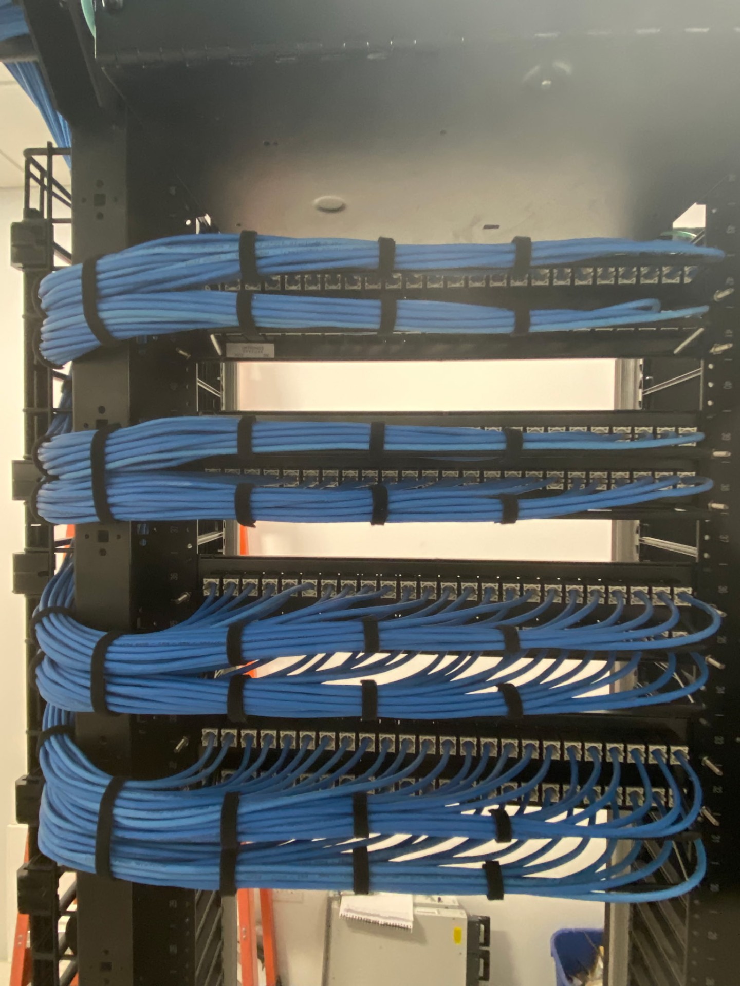 Precision patch panel dressing and cable management – Boston, MA commercial network wiring